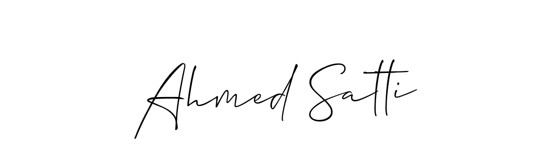 Also we have Ahmed Satti name is the best signature style. Create professional handwritten signature collection using Allison_Script autograph style. Ahmed Satti signature style 2 images and pictures png