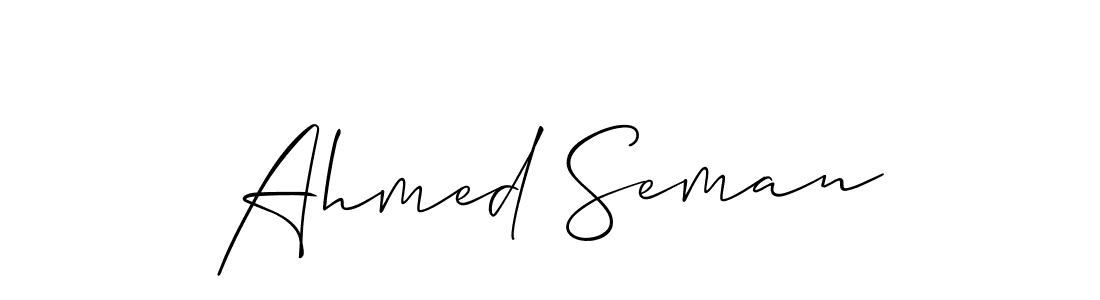 It looks lik you need a new signature style for name Ahmed Seman. Design unique handwritten (Allison_Script) signature with our free signature maker in just a few clicks. Ahmed Seman signature style 2 images and pictures png
