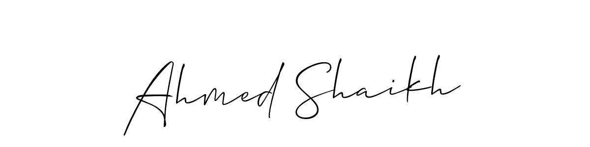 How to make Ahmed Shaikh signature? Allison_Script is a professional autograph style. Create handwritten signature for Ahmed Shaikh name. Ahmed Shaikh signature style 2 images and pictures png