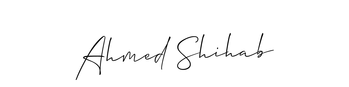 Ahmed Shihab stylish signature style. Best Handwritten Sign (Allison_Script) for my name. Handwritten Signature Collection Ideas for my name Ahmed Shihab. Ahmed Shihab signature style 2 images and pictures png