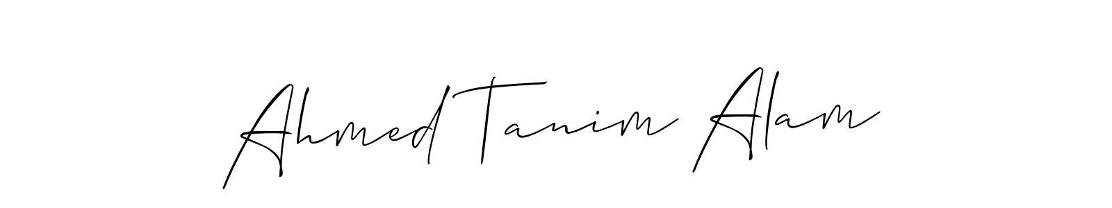 This is the best signature style for the Ahmed Tanim Alam name. Also you like these signature font (Allison_Script). Mix name signature. Ahmed Tanim Alam signature style 2 images and pictures png