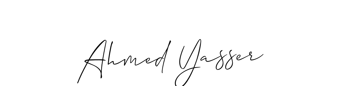 It looks lik you need a new signature style for name Ahmed Yasser. Design unique handwritten (Allison_Script) signature with our free signature maker in just a few clicks. Ahmed Yasser signature style 2 images and pictures png