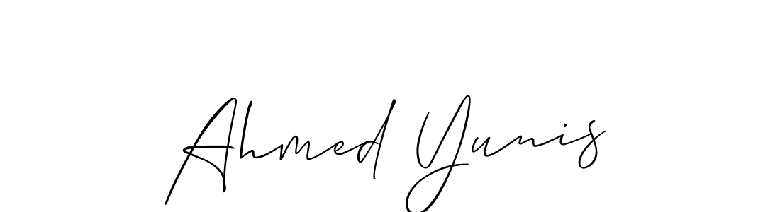 Also You can easily find your signature by using the search form. We will create Ahmed Yunis name handwritten signature images for you free of cost using Allison_Script sign style. Ahmed Yunis signature style 2 images and pictures png