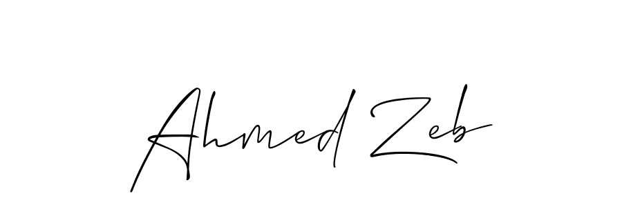 Create a beautiful signature design for name Ahmed Zeb. With this signature (Allison_Script) fonts, you can make a handwritten signature for free. Ahmed Zeb signature style 2 images and pictures png