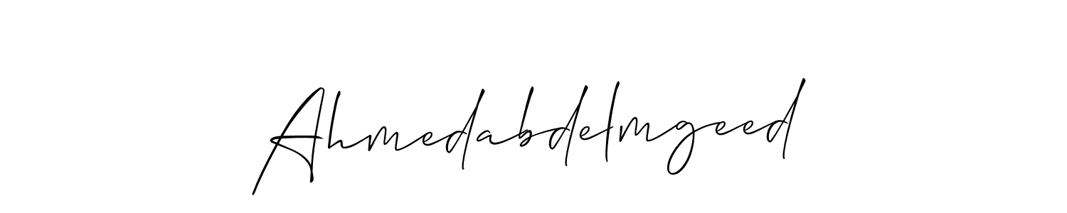 This is the best signature style for the Ahmedabdelmgeed name. Also you like these signature font (Allison_Script). Mix name signature. Ahmedabdelmgeed signature style 2 images and pictures png