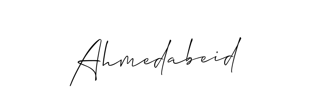 How to make Ahmedabeid name signature. Use Allison_Script style for creating short signs online. This is the latest handwritten sign. Ahmedabeid signature style 2 images and pictures png