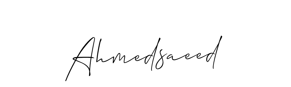 How to make Ahmedsaeed name signature. Use Allison_Script style for creating short signs online. This is the latest handwritten sign. Ahmedsaeed signature style 2 images and pictures png