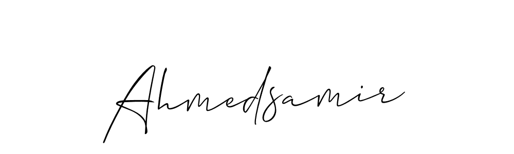 You should practise on your own different ways (Allison_Script) to write your name (Ahmedsamir) in signature. don't let someone else do it for you. Ahmedsamir signature style 2 images and pictures png