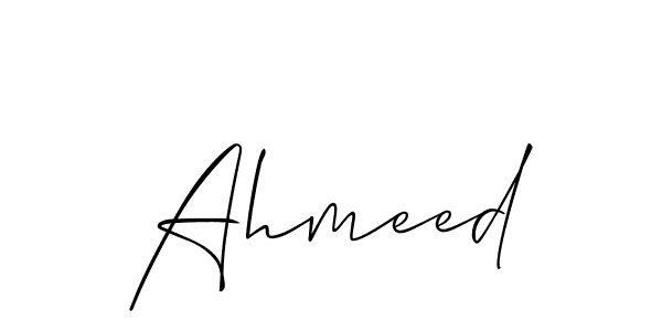 You should practise on your own different ways (Allison_Script) to write your name (Ahmeed) in signature. don't let someone else do it for you. Ahmeed signature style 2 images and pictures png