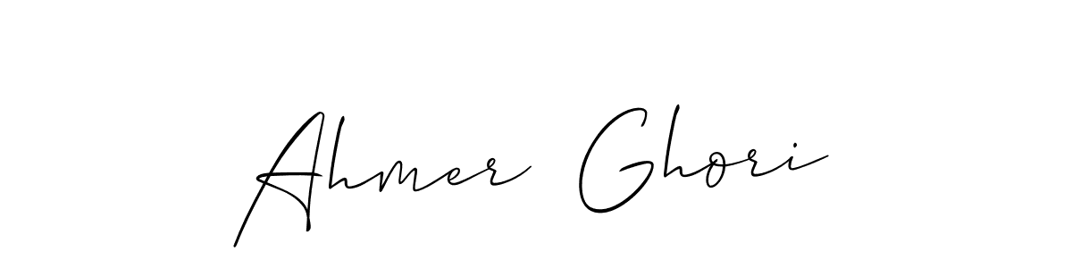 Make a beautiful signature design for name Ahmer  Ghori. With this signature (Allison_Script) style, you can create a handwritten signature for free. Ahmer  Ghori signature style 2 images and pictures png