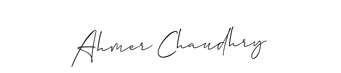 Also You can easily find your signature by using the search form. We will create Ahmer Chaudhry name handwritten signature images for you free of cost using Allison_Script sign style. Ahmer Chaudhry signature style 2 images and pictures png