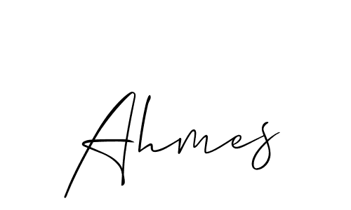 Design your own signature with our free online signature maker. With this signature software, you can create a handwritten (Allison_Script) signature for name Ahmes. Ahmes signature style 2 images and pictures png