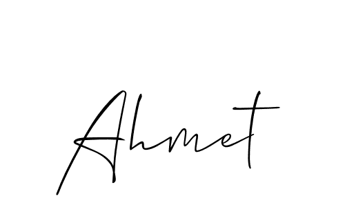 How to make Ahmet name signature. Use Allison_Script style for creating short signs online. This is the latest handwritten sign. Ahmet signature style 2 images and pictures png