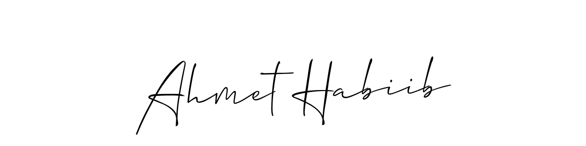 Ahmet Habiib stylish signature style. Best Handwritten Sign (Allison_Script) for my name. Handwritten Signature Collection Ideas for my name Ahmet Habiib. Ahmet Habiib signature style 2 images and pictures png