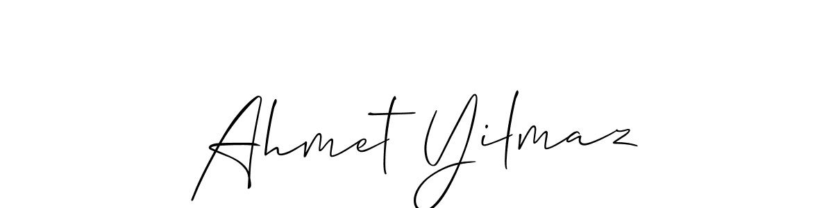 How to make Ahmet Yilmaz signature? Allison_Script is a professional autograph style. Create handwritten signature for Ahmet Yilmaz name. Ahmet Yilmaz signature style 2 images and pictures png