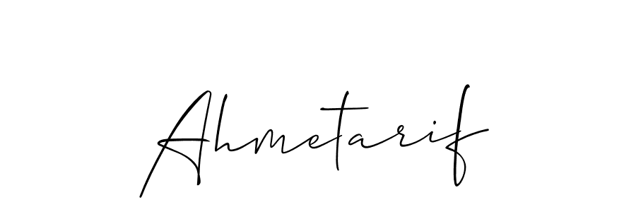 The best way (Allison_Script) to make a short signature is to pick only two or three words in your name. The name Ahmetarif include a total of six letters. For converting this name. Ahmetarif signature style 2 images and pictures png