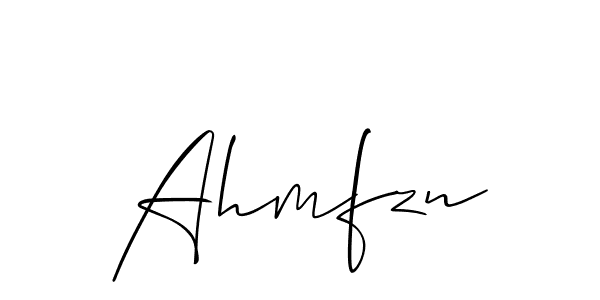 Also You can easily find your signature by using the search form. We will create Ahmfzn name handwritten signature images for you free of cost using Allison_Script sign style. Ahmfzn signature style 2 images and pictures png