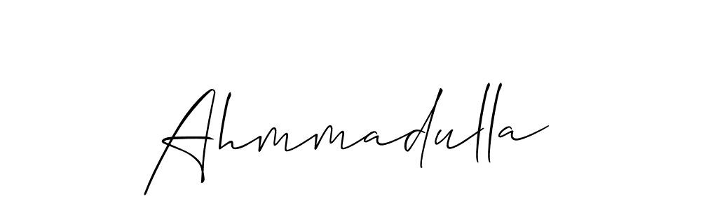 How to make Ahmmadulla name signature. Use Allison_Script style for creating short signs online. This is the latest handwritten sign. Ahmmadulla signature style 2 images and pictures png