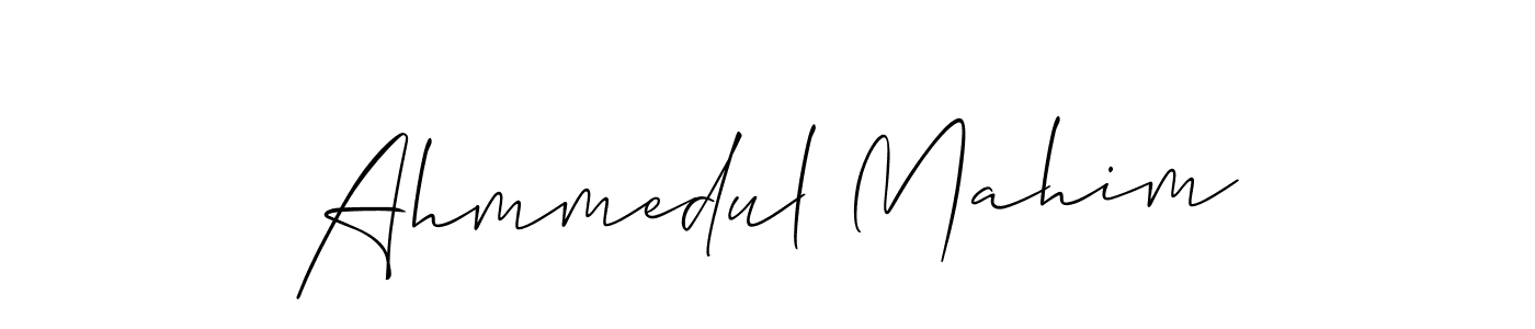 Design your own signature with our free online signature maker. With this signature software, you can create a handwritten (Allison_Script) signature for name Ahmmedul Mahim. Ahmmedul Mahim signature style 2 images and pictures png