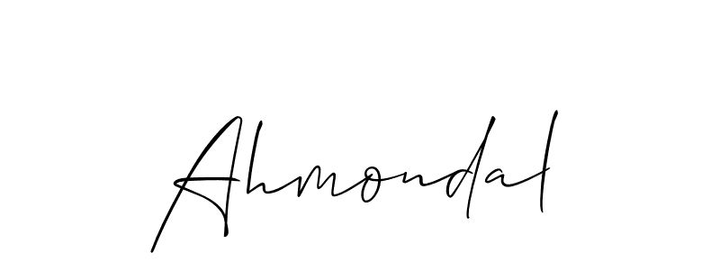 The best way (Allison_Script) to make a short signature is to pick only two or three words in your name. The name Ahmondal include a total of six letters. For converting this name. Ahmondal signature style 2 images and pictures png