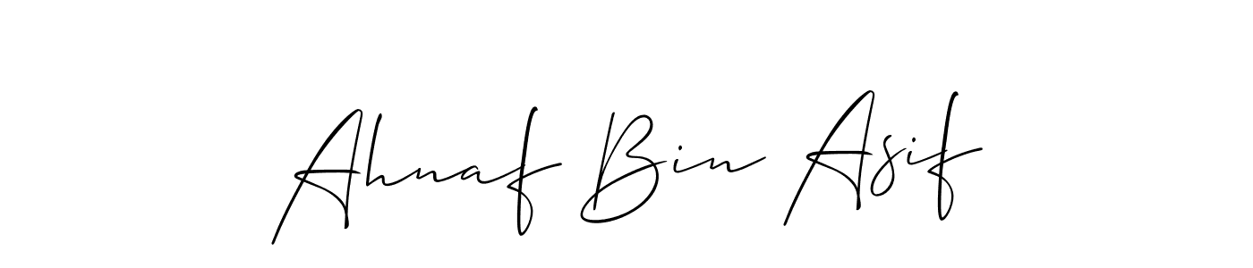Ahnaf Bin Asif stylish signature style. Best Handwritten Sign (Allison_Script) for my name. Handwritten Signature Collection Ideas for my name Ahnaf Bin Asif. Ahnaf Bin Asif signature style 2 images and pictures png