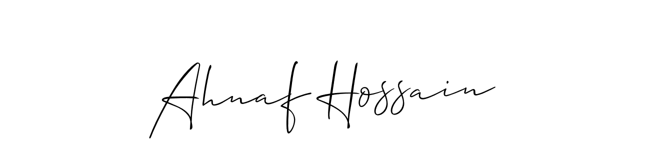 Also You can easily find your signature by using the search form. We will create Ahnaf Hossain name handwritten signature images for you free of cost using Allison_Script sign style. Ahnaf Hossain signature style 2 images and pictures png