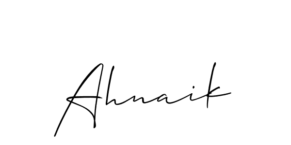 Also we have Ahnaik name is the best signature style. Create professional handwritten signature collection using Allison_Script autograph style. Ahnaik signature style 2 images and pictures png
