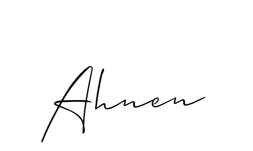 Ahnen stylish signature style. Best Handwritten Sign (Allison_Script) for my name. Handwritten Signature Collection Ideas for my name Ahnen. Ahnen signature style 2 images and pictures png