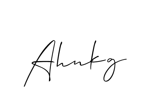 How to make Ahnkg signature? Allison_Script is a professional autograph style. Create handwritten signature for Ahnkg name. Ahnkg signature style 2 images and pictures png