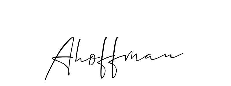 Design your own signature with our free online signature maker. With this signature software, you can create a handwritten (Allison_Script) signature for name Ahoffman. Ahoffman signature style 2 images and pictures png