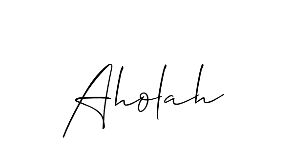 How to Draw Aholah signature style? Allison_Script is a latest design signature styles for name Aholah. Aholah signature style 2 images and pictures png