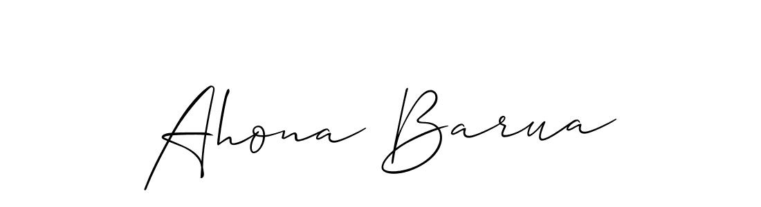 Use a signature maker to create a handwritten signature online. With this signature software, you can design (Allison_Script) your own signature for name Ahona Barua. Ahona Barua signature style 2 images and pictures png