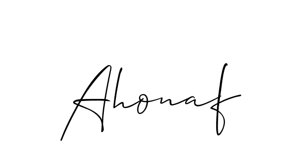 Also we have Ahonaf name is the best signature style. Create professional handwritten signature collection using Allison_Script autograph style. Ahonaf signature style 2 images and pictures png