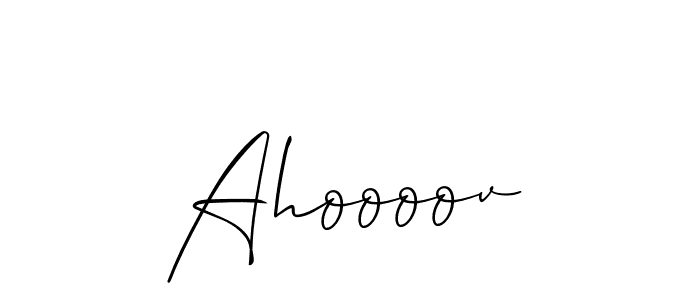 You should practise on your own different ways (Allison_Script) to write your name (Ahoooov) in signature. don't let someone else do it for you. Ahoooov signature style 2 images and pictures png