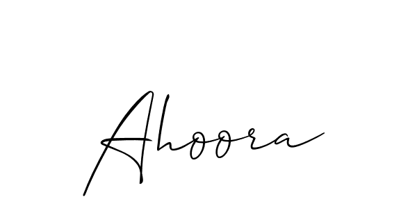 How to make Ahoora name signature. Use Allison_Script style for creating short signs online. This is the latest handwritten sign. Ahoora signature style 2 images and pictures png