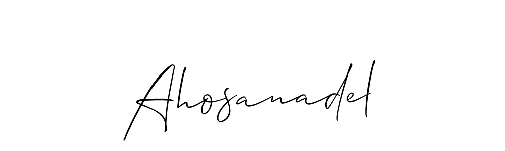 Also You can easily find your signature by using the search form. We will create Ahosanadel name handwritten signature images for you free of cost using Allison_Script sign style. Ahosanadel signature style 2 images and pictures png