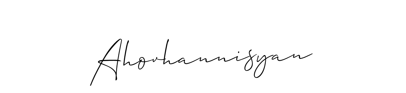 The best way (Allison_Script) to make a short signature is to pick only two or three words in your name. The name Ahovhannisyan include a total of six letters. For converting this name. Ahovhannisyan signature style 2 images and pictures png