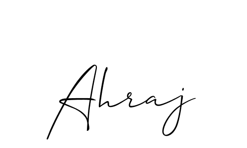 if you are searching for the best signature style for your name Ahraj. so please give up your signature search. here we have designed multiple signature styles  using Allison_Script. Ahraj signature style 2 images and pictures png