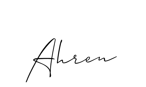 if you are searching for the best signature style for your name Ahren. so please give up your signature search. here we have designed multiple signature styles  using Allison_Script. Ahren signature style 2 images and pictures png