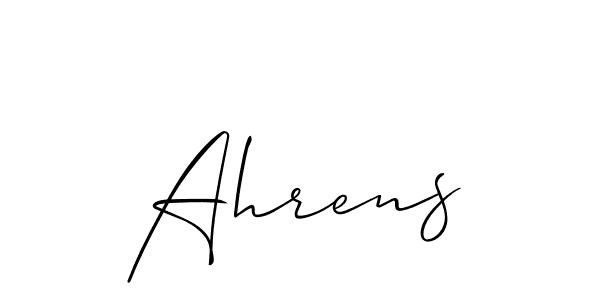 Create a beautiful signature design for name Ahrens. With this signature (Allison_Script) fonts, you can make a handwritten signature for free. Ahrens signature style 2 images and pictures png