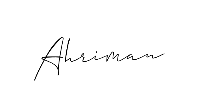 How to make Ahriman name signature. Use Allison_Script style for creating short signs online. This is the latest handwritten sign. Ahriman signature style 2 images and pictures png
