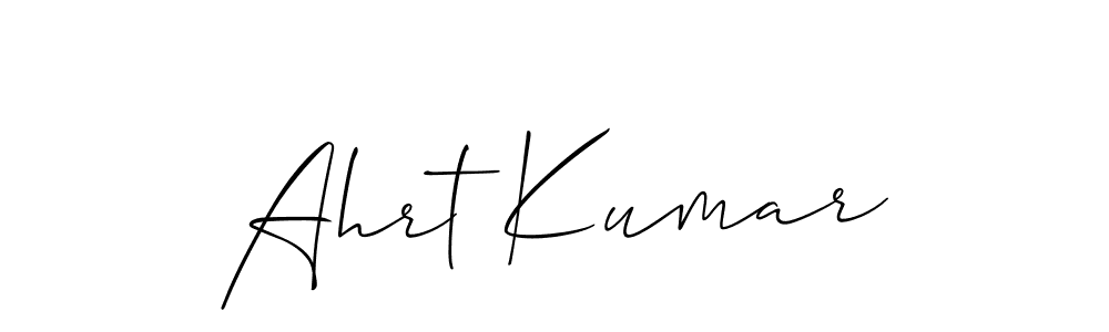 How to make Ahrt Kumar signature? Allison_Script is a professional autograph style. Create handwritten signature for Ahrt Kumar name. Ahrt Kumar signature style 2 images and pictures png