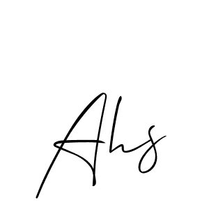 How to make Ahs name signature. Use Allison_Script style for creating short signs online. This is the latest handwritten sign. Ahs signature style 2 images and pictures png