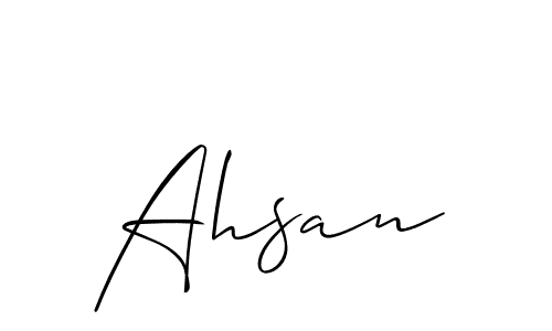 Create a beautiful signature design for name Ahsan. With this signature (Allison_Script) fonts, you can make a handwritten signature for free. Ahsan signature style 2 images and pictures png
