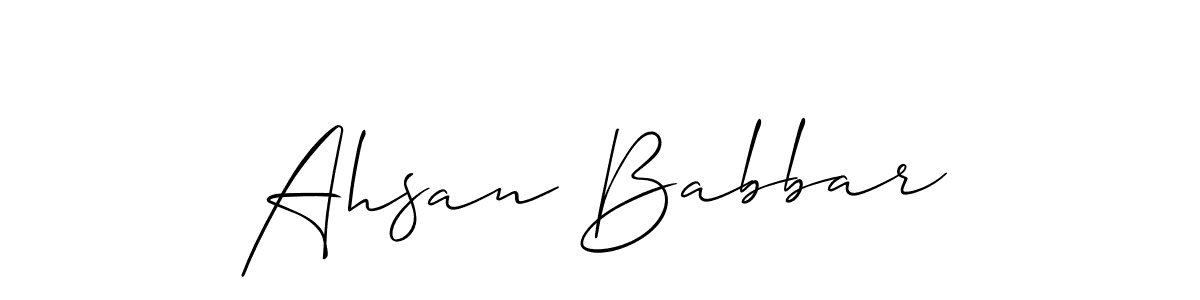 Make a beautiful signature design for name Ahsan Babbar. Use this online signature maker to create a handwritten signature for free. Ahsan Babbar signature style 2 images and pictures png