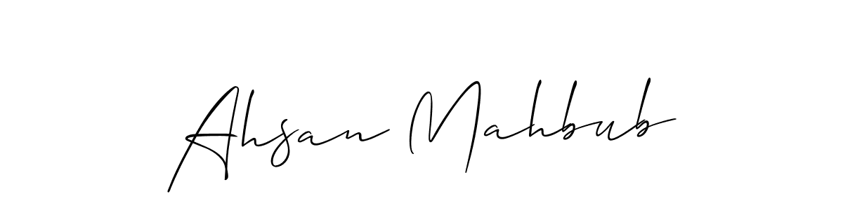if you are searching for the best signature style for your name Ahsan Mahbub. so please give up your signature search. here we have designed multiple signature styles  using Allison_Script. Ahsan Mahbub signature style 2 images and pictures png