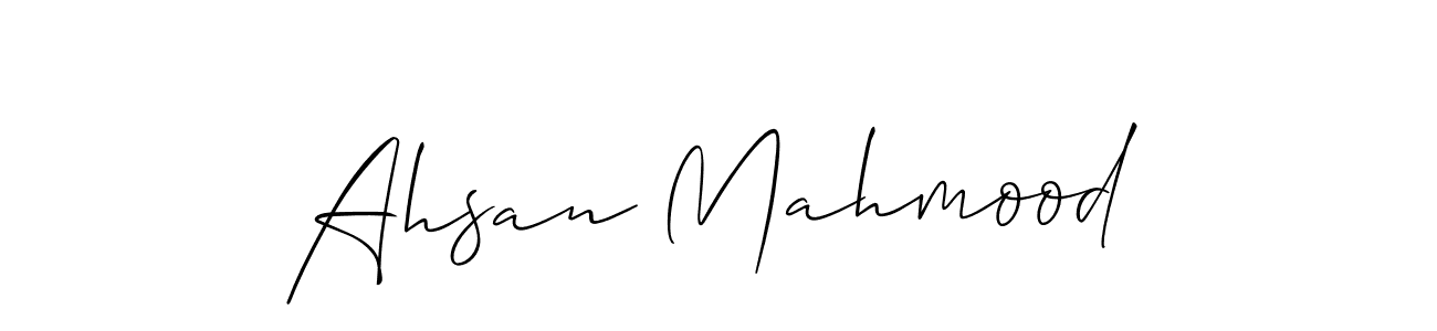How to make Ahsan Mahmood signature? Allison_Script is a professional autograph style. Create handwritten signature for Ahsan Mahmood name. Ahsan Mahmood signature style 2 images and pictures png