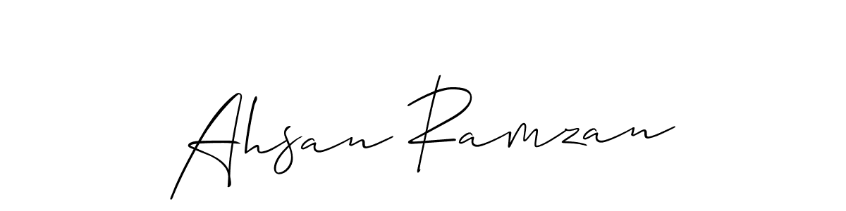 Also You can easily find your signature by using the search form. We will create Ahsan Ramzan name handwritten signature images for you free of cost using Allison_Script sign style. Ahsan Ramzan signature style 2 images and pictures png