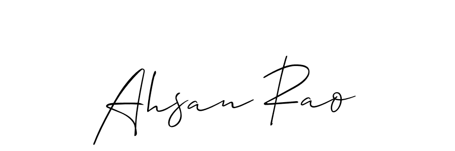 Create a beautiful signature design for name Ahsan Rao. With this signature (Allison_Script) fonts, you can make a handwritten signature for free. Ahsan Rao signature style 2 images and pictures png