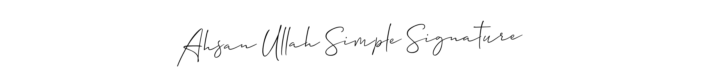 Make a beautiful signature design for name Ahsan Ullah Simple Signature. With this signature (Allison_Script) style, you can create a handwritten signature for free. Ahsan Ullah Simple Signature signature style 2 images and pictures png